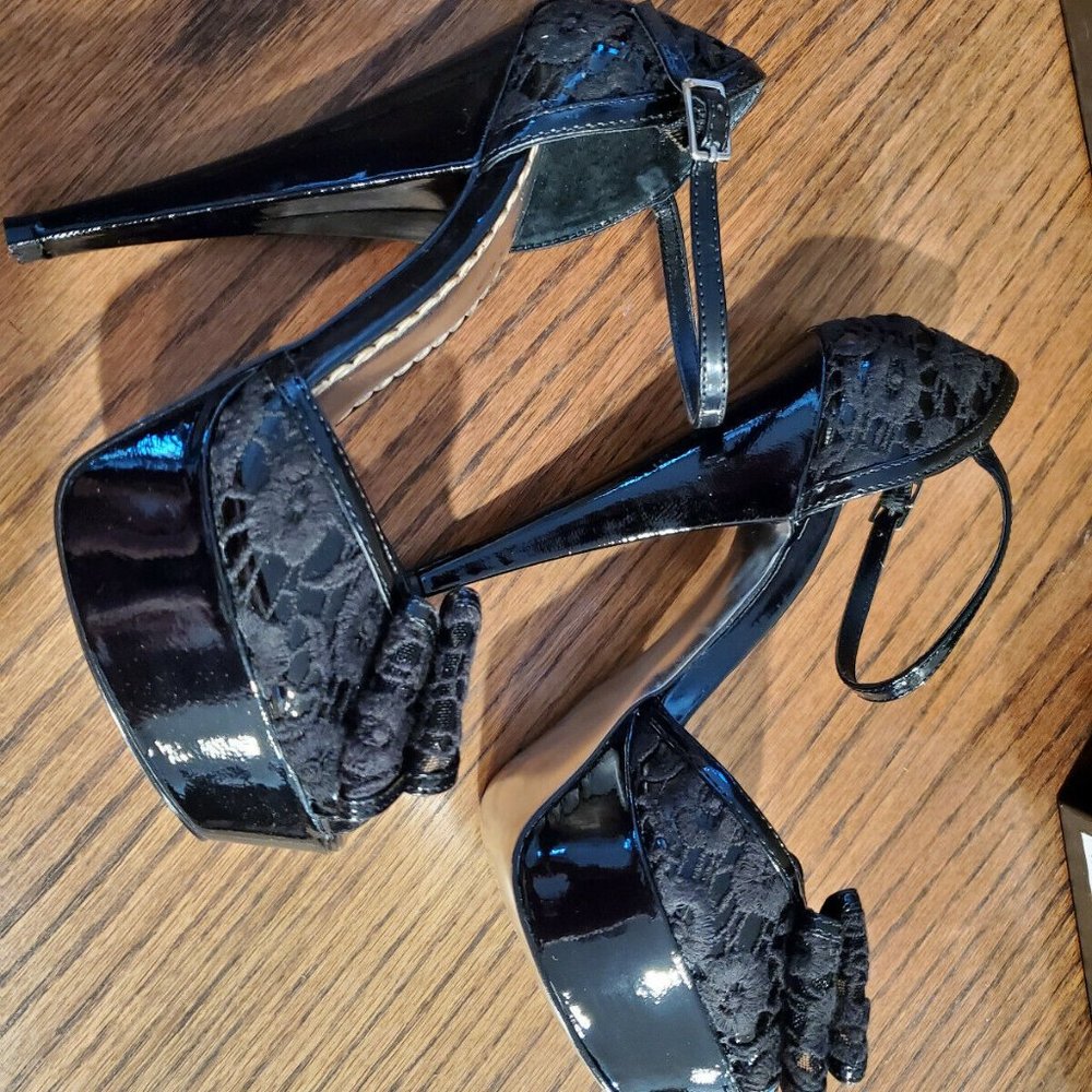 bebe Grace Peep toe high heels NIB!